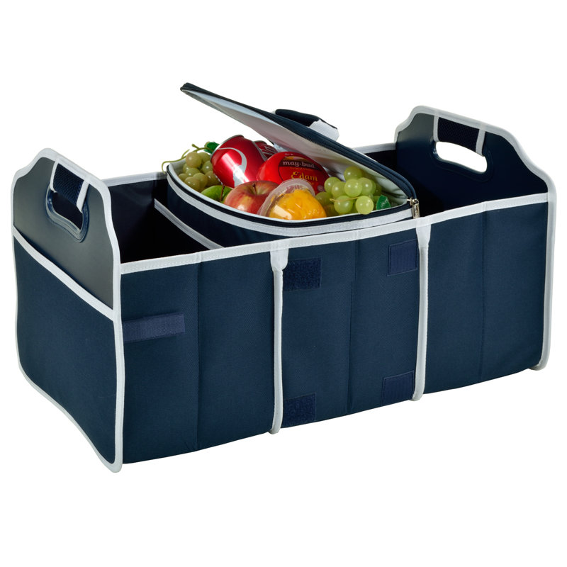 Ensemble 2 pièces de rangement de coffre pliable et glacière