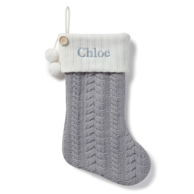 Cable Knit with Custom Name Stocking
