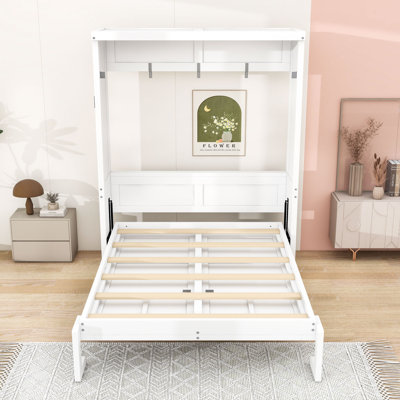 Wood Murphy Bed with Slats