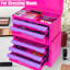 Boîte de rangement à cinq tiroirs de type mauve et rose rouge pour les cosmétiques, le rangement des aliments pour brosse à cheveux, le matériau, facile à nettoyer, la conception empilable, les accessoires de bureau en acier laminé à froid, l'entretien,-131413497