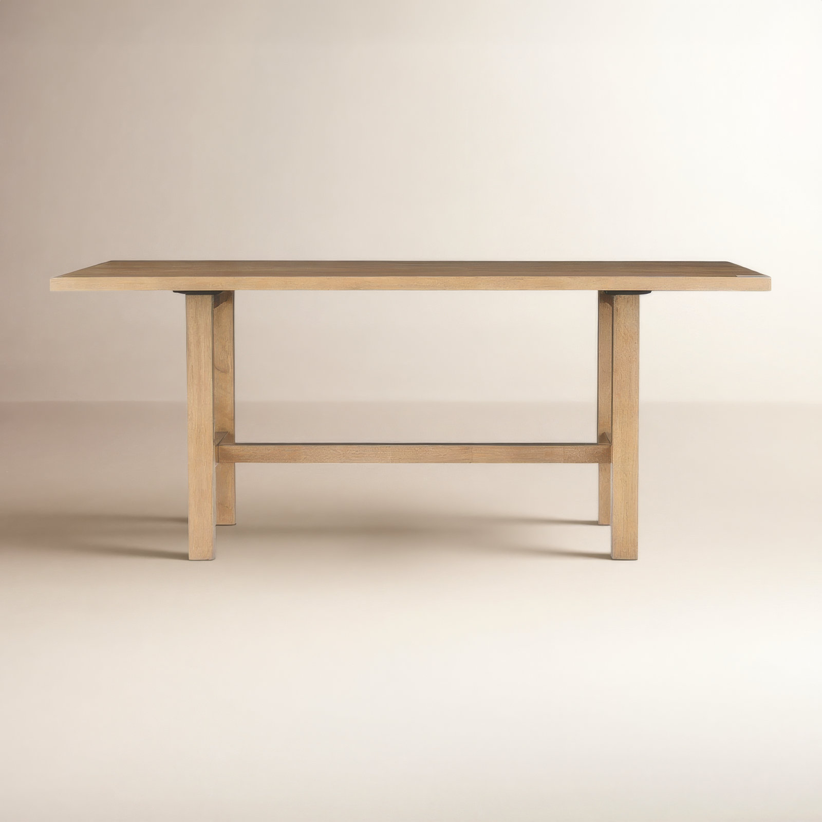 72" Oak Dining Table, Brown