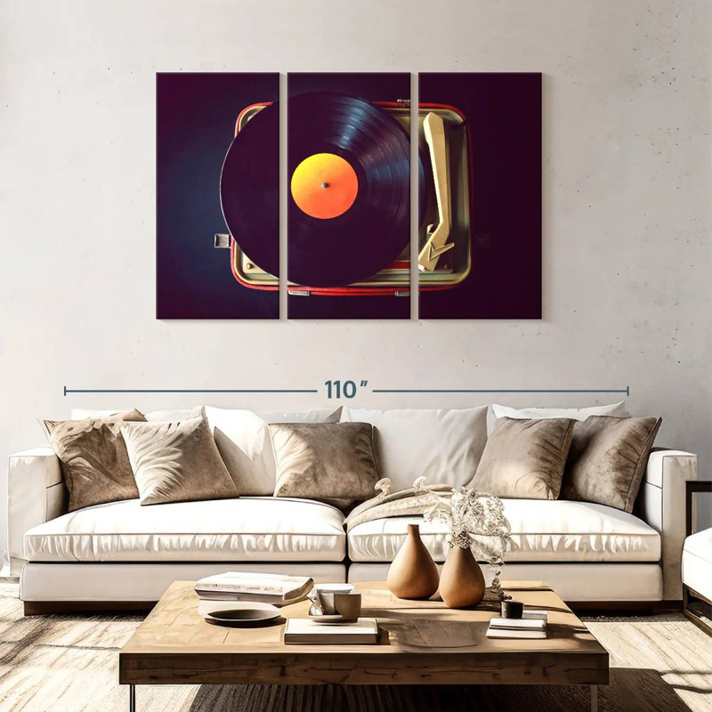 Compact Record Player, 48" H x 74" W