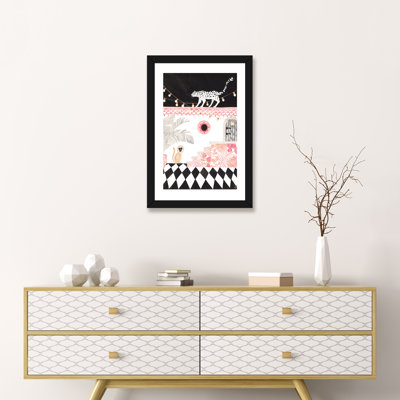 Art sur papier leopard et singe