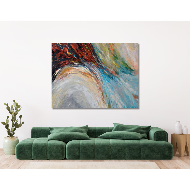 Undercurrent - Artist Enhanced Canvas Print, Brown Framed Canvas, 30" H x 24" W x 1.75" D