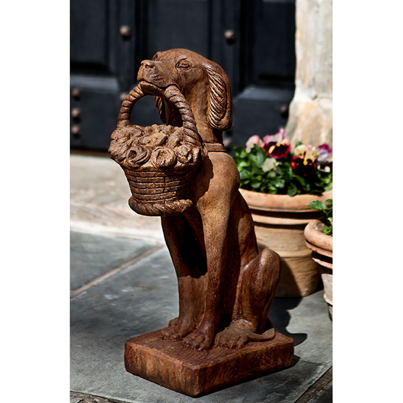 Vintage Dog Statue, Alpine Stone