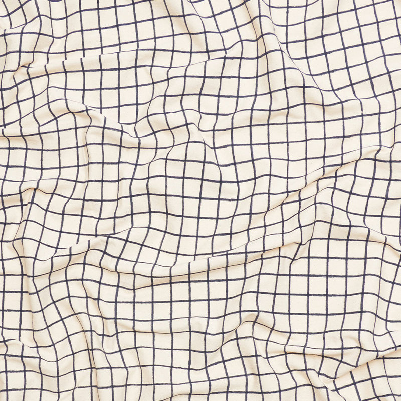 Handmade Tablecloth, Geometric, Navy