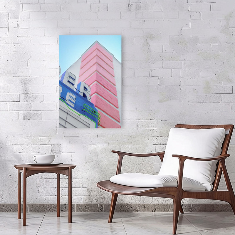 Boulder Theatre Marquee Sign Contemporary Palm Architecture City Wall Art Print 1 Piece Wrapped Canvas Wall Art