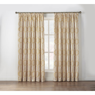 Maldonado Owen Pencil Pleat Room Darkening Curtains