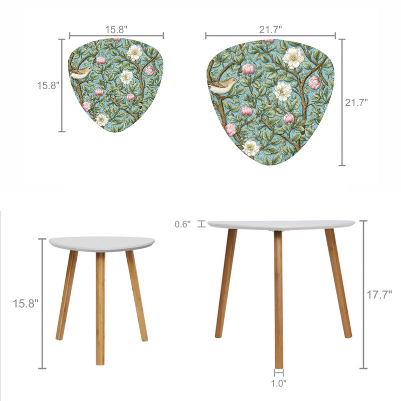 Ensemble de 2 tables basses gigognes Triangle