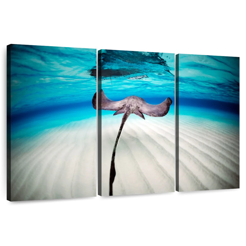 Brampt Stingray Underwater Scenery, 48" H x 74" W