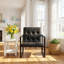 Fauteuil d'appoint en cuir de polyuréthane l 46,1 po x P 25 po x H 28 po HS Furniture