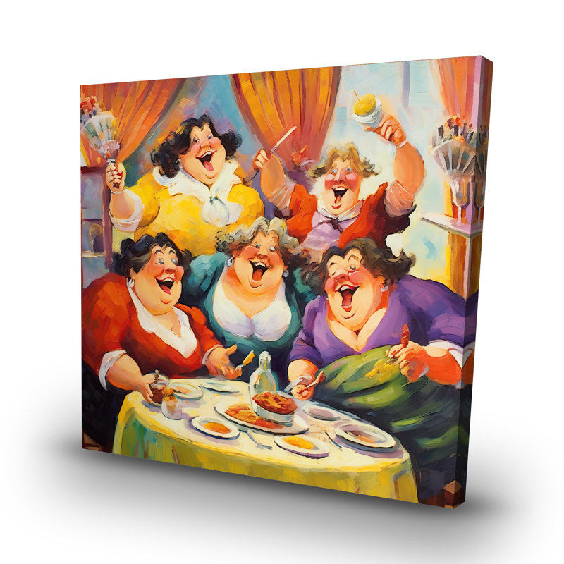 The buffet - 32"x32" art on canvas
