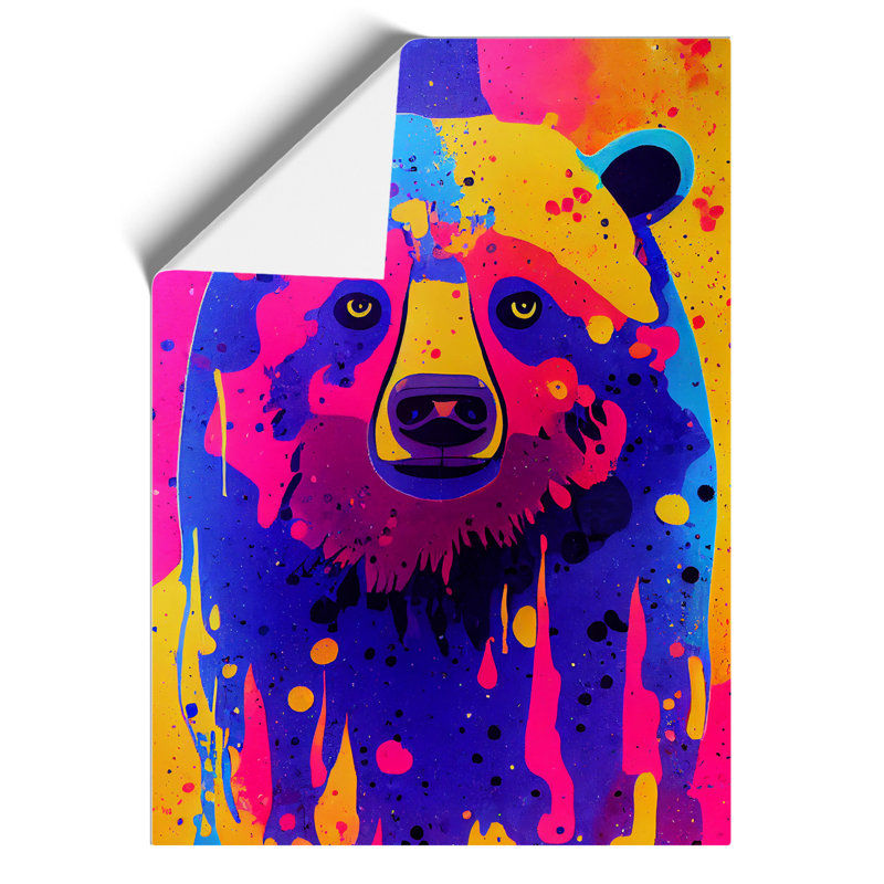 Colourful Bear No.2 - Print, Paper, No Matte, 42cm H x 29.7cm W