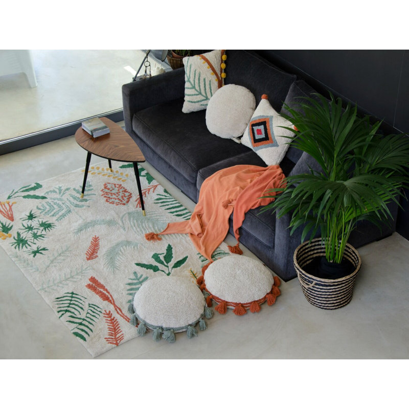 Housse et insert de coussin décoratif circulaire, Terre cuite