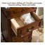 Armoire à bijoux multifonctionnelle en bois d'hévéa de style américain