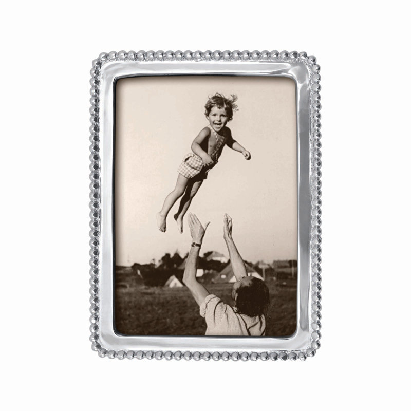 String Of Pearls Metal Picture Frame, 5 x 7