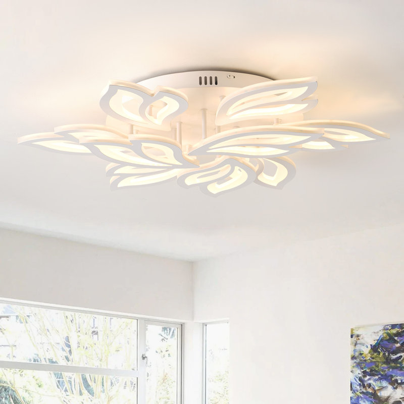1-lamp White LED Dimmable Iron Ceiling Light