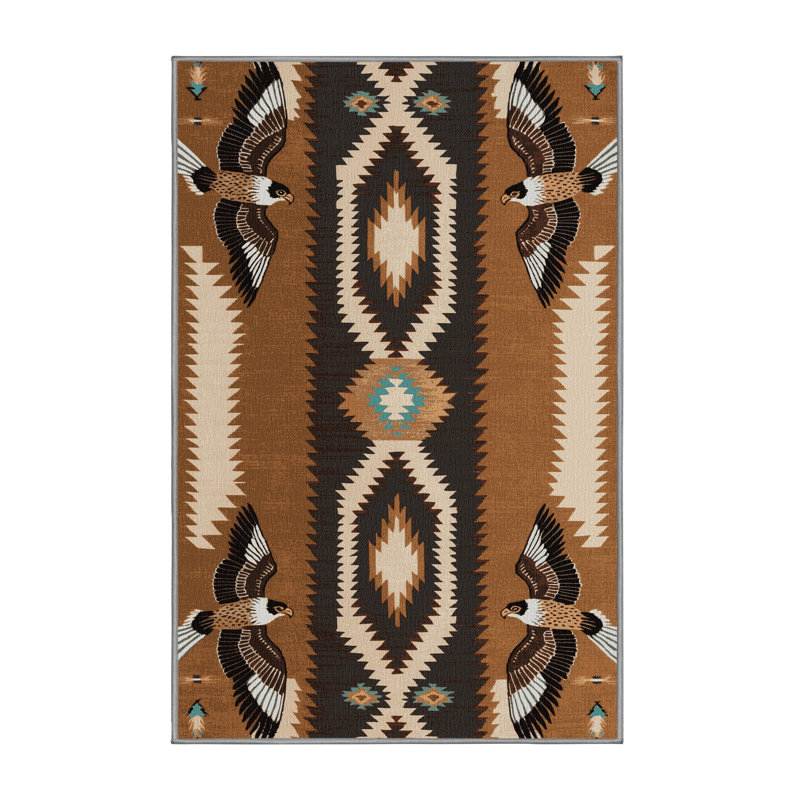 Tapis lavable oiseaux du sud-ouest, Rectangle 4pi x 6 pi