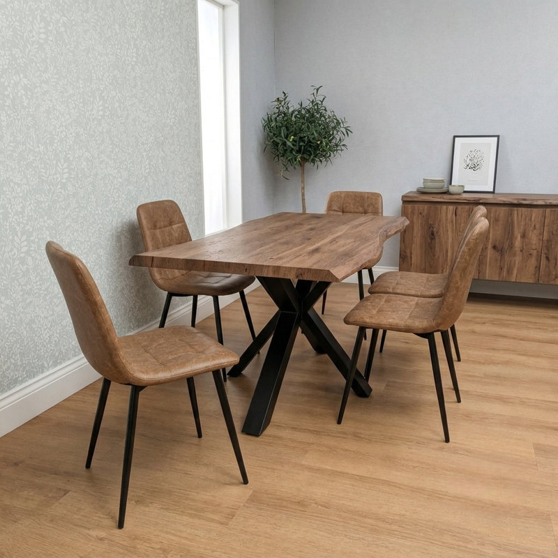 Dining Set, 75cm H x 77cm W x 117cm D, 5