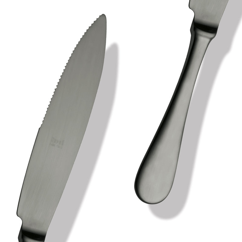 Couteau à steak américain, Noir or givré