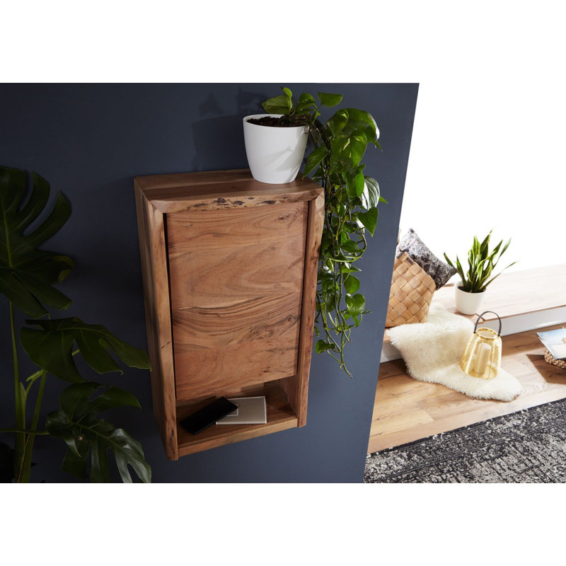 Pure Acacia Solid Wood Bathroom Cabinet, Ecru