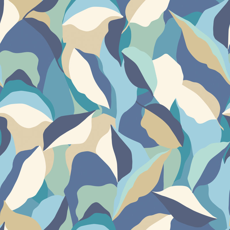 Woodby 10m x 50cm Matte Wallpaper Roll, Blue