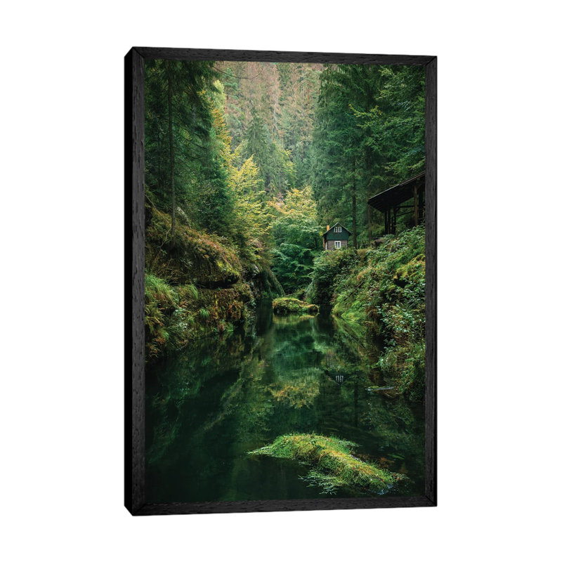 30 Shades Of Green by Fabian Fortmann - Print on Canvas, 101.6 cm H x 66.04 cm W, Black Framed