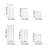 Pillar Candles and Glass Vases Set 36 Pcs, Clear Cylinder Hurricane Candle Holders for Wedding Centerpieces, Tall Vase for Table Decor, Wedding Party, Thanksgiving, White (3.4" x 4.7",7.1",9.8")-643042437-643042436-643042439