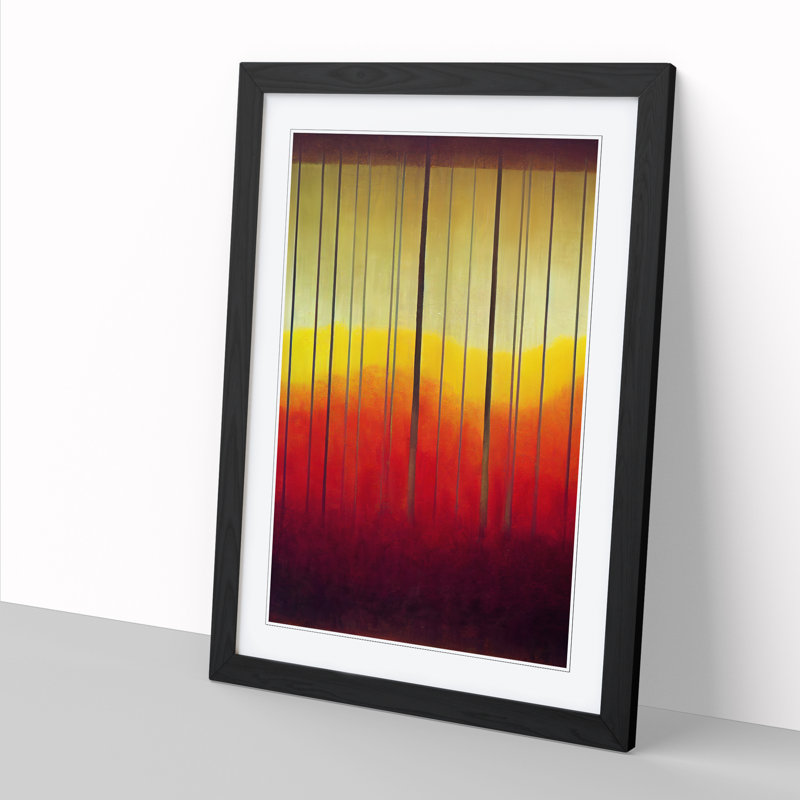 FRM-V0523-148X Autumn Forest Vol.5 - Single Picture Frame Print, Black Framed, 34cm H x 25cm W x 2cm D