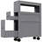 Homcom 6.25" X 20.5" X 28.25" Wood Rolling Narrow Bathroom Side Storage Cabinet - Gray-47008090