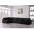 Jocqua 140" Wide Velvet Reversible Down Cushion Modular Corner Sectional-1870451986