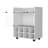 8 Rack Bar Cart In White With Double Glass Door Neatness Shine