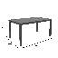 Table de salle à manger extensible d'extérieur rectangulaire à lattes en aluminium pouvant accueillir 8 à 10 personnes