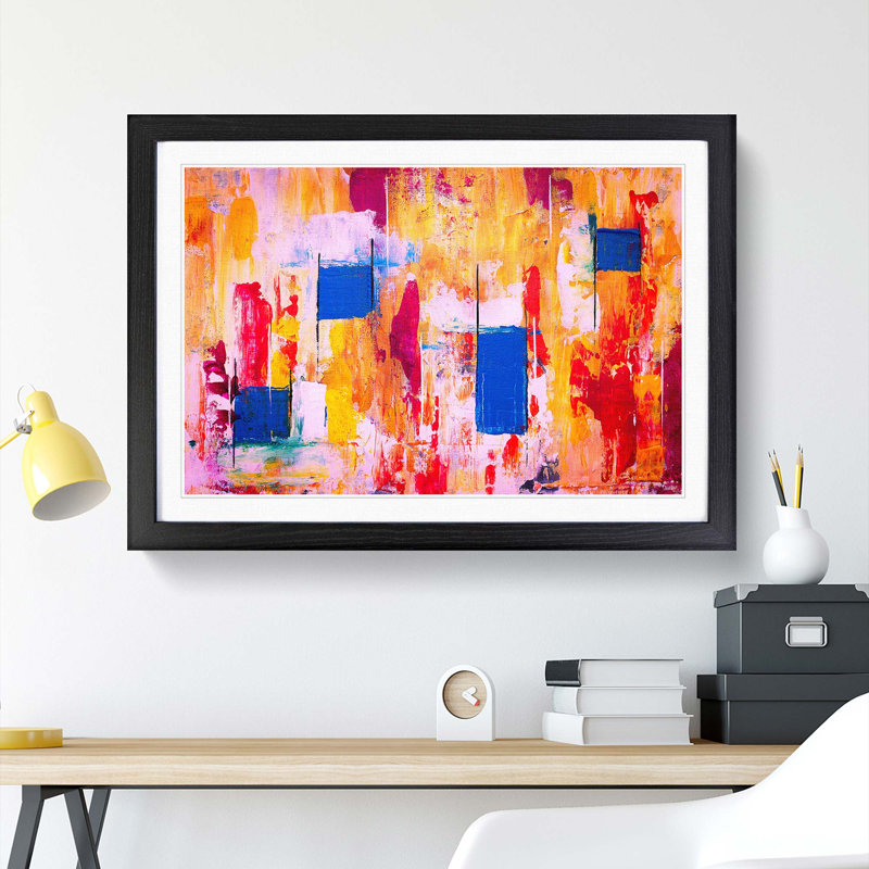 Abstract Vol.391 by S.Johnson - Framed Print, 62cm H x 87cm W x 2cm D, Black Framed