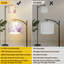 Lampe sur pied à arc Arc avec lampe à paysage lys et télécommande avec lumières DEL Abat-jour réglables Grandes lampes pour lire Bureau Salon