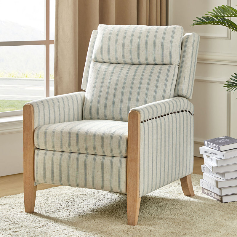 Fauteuil inclinable de 28,74 po Terren, Rayures bleues