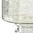 Glass Handmade Turned Style Pillar Silver Hurricane Lamp with Faux Mercury Glass Finish
