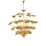 Midsummer 9 - Light Wrought Iron/Glass Chandelier