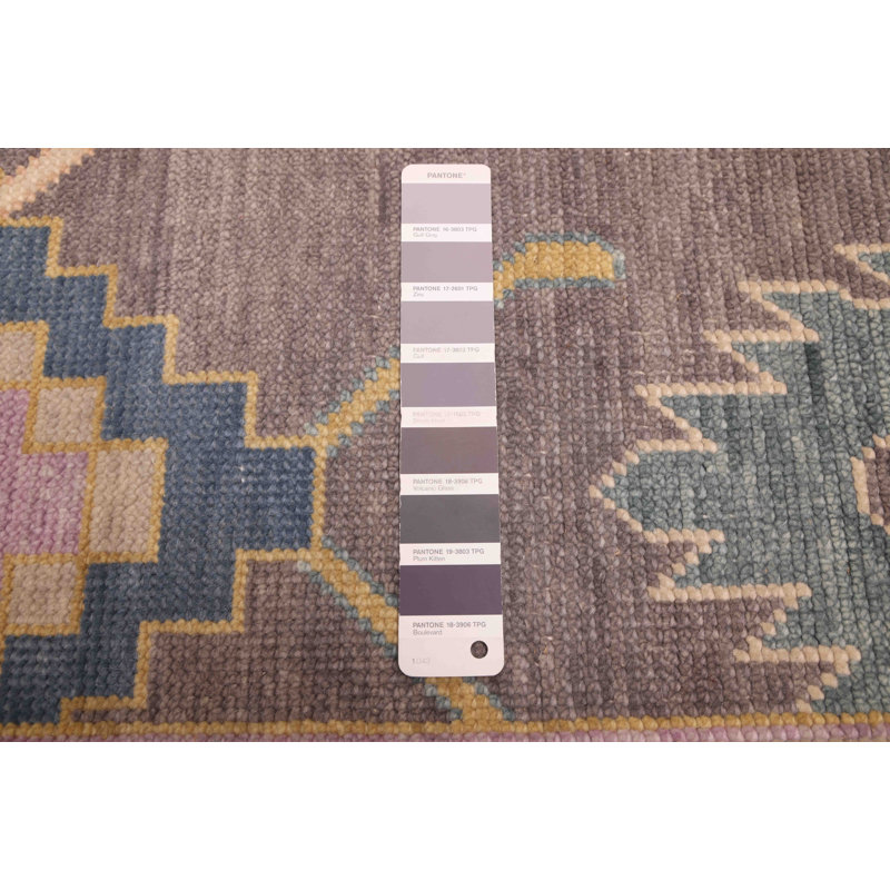 Modern Oushak Grey Rug 9'9" x 13'8"