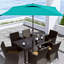 Helland 6' 6" x 6' 6" Square Market Umbrella with Base-84993287
