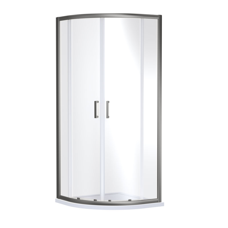nuie Rene 800mm Brushed Pewter Framed  Shower Enclosure