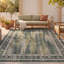 Tapis Haverford moderne à l'aspect vieilli, motif aquarelle abstrait vert, gris et blanc, lavable en machine, antidérapant, à poils courts, pour l'intérieur et l'extérieur, adapté aux animaux domestiques, idéal pour le salon, la chambre, la salle à manger, l'entrée, le couloir ou le bureau.-837977622