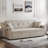 3 In 1 Convertible Sleeper Sofa Bed With Reclining Backrest, Pillows And Side Pockets-1869365435