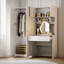 Armoire de coiffeuse en bois avec miroir et tiroirs pour la chambre à coucher