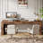 79 Inch Extra Long Desk, Two Person Desk Double Desk For Home Office, Large Writing Desk For Office-1850901950