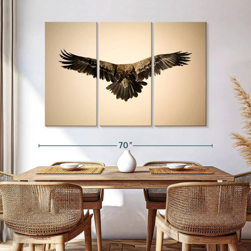 Brampt Soaring Tawny Eagle, 48" H x 74" W