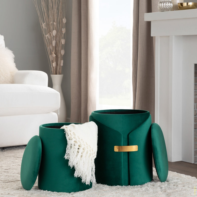 Ensemble de repose-pieds gigognes Dahlia, Vert