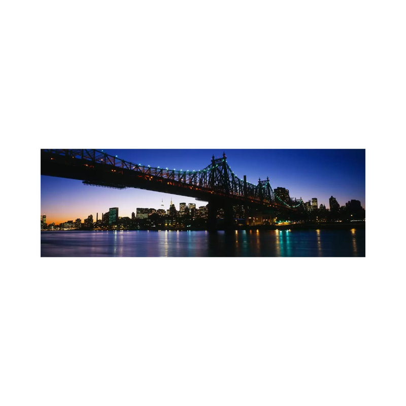 USA, New York City, 59Th Street Bridge by Panoramic Images - Wrapped Canvas Panoramic Print