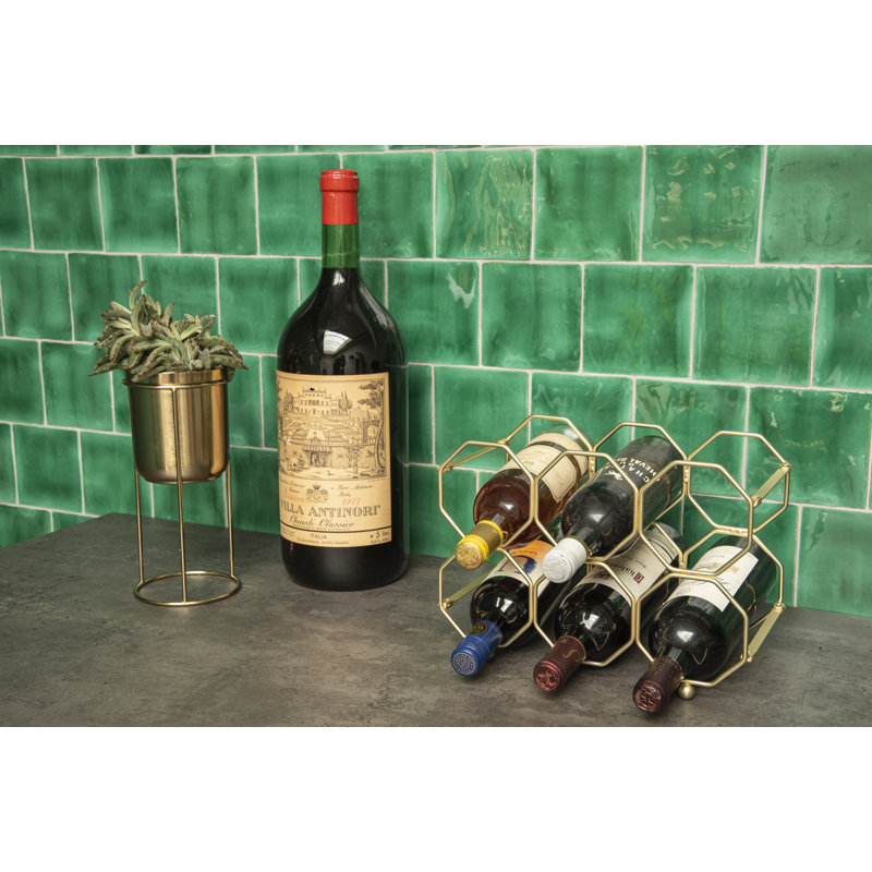 Floor Wine Bottle Rack, Gold