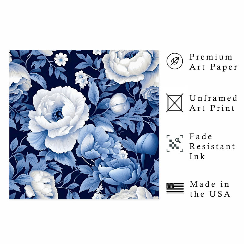 Impression florale florale William Morris, H 14 po x l 14 po